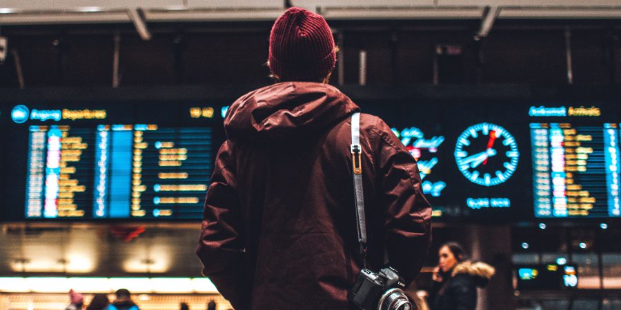 Traveler at the airport