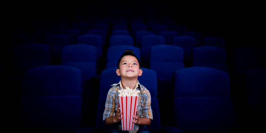 Boy at the cinema