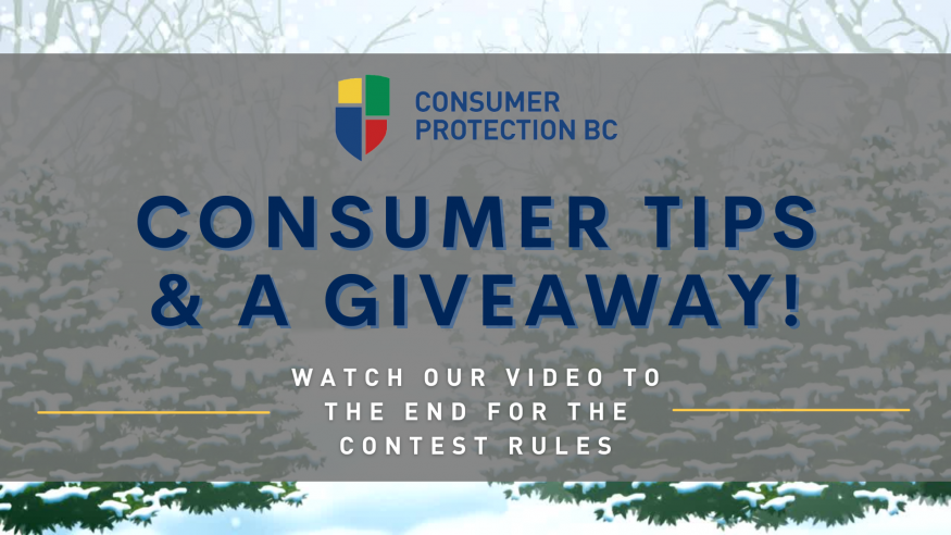 Consumer Protection BC holiday giveaway video