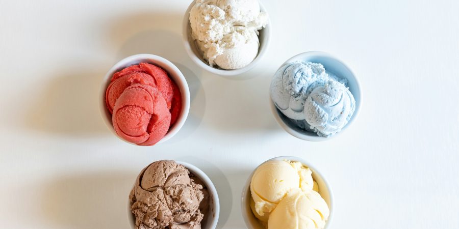Image of five scoops of ice cream - How to keep cool without AC this summer
