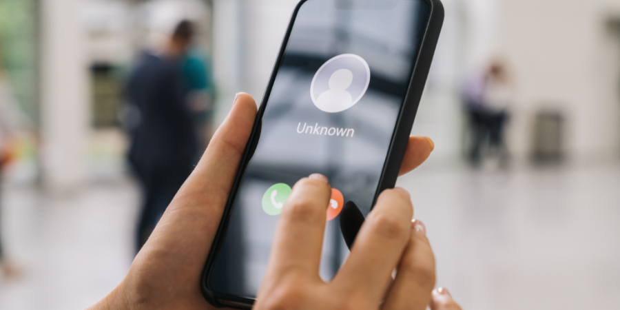 Unknown call coming into a cell phone