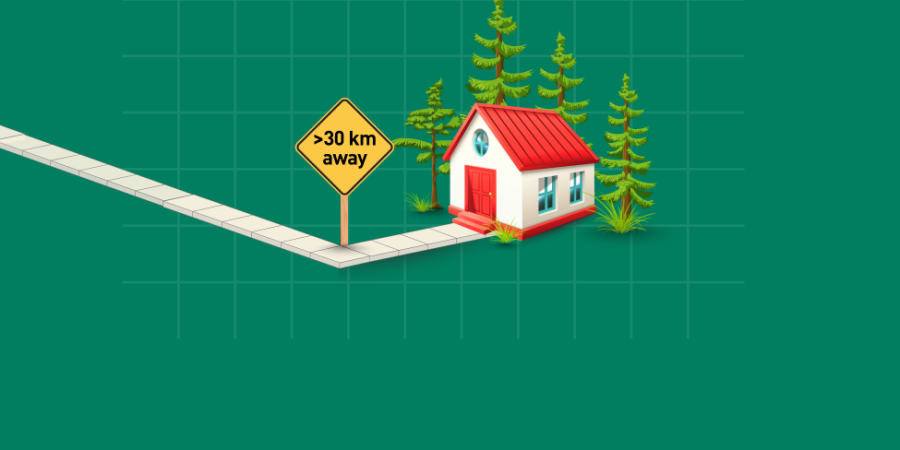 Image of a house with trees in the background - How to cancel a fitness contract if you move more than 30 km away